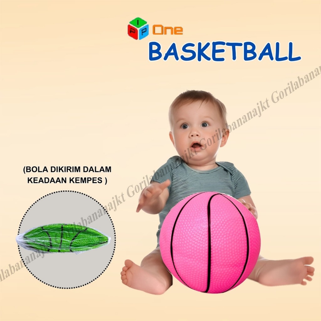 Mainan Bola Basket kecil Bola Basket Anak Karet