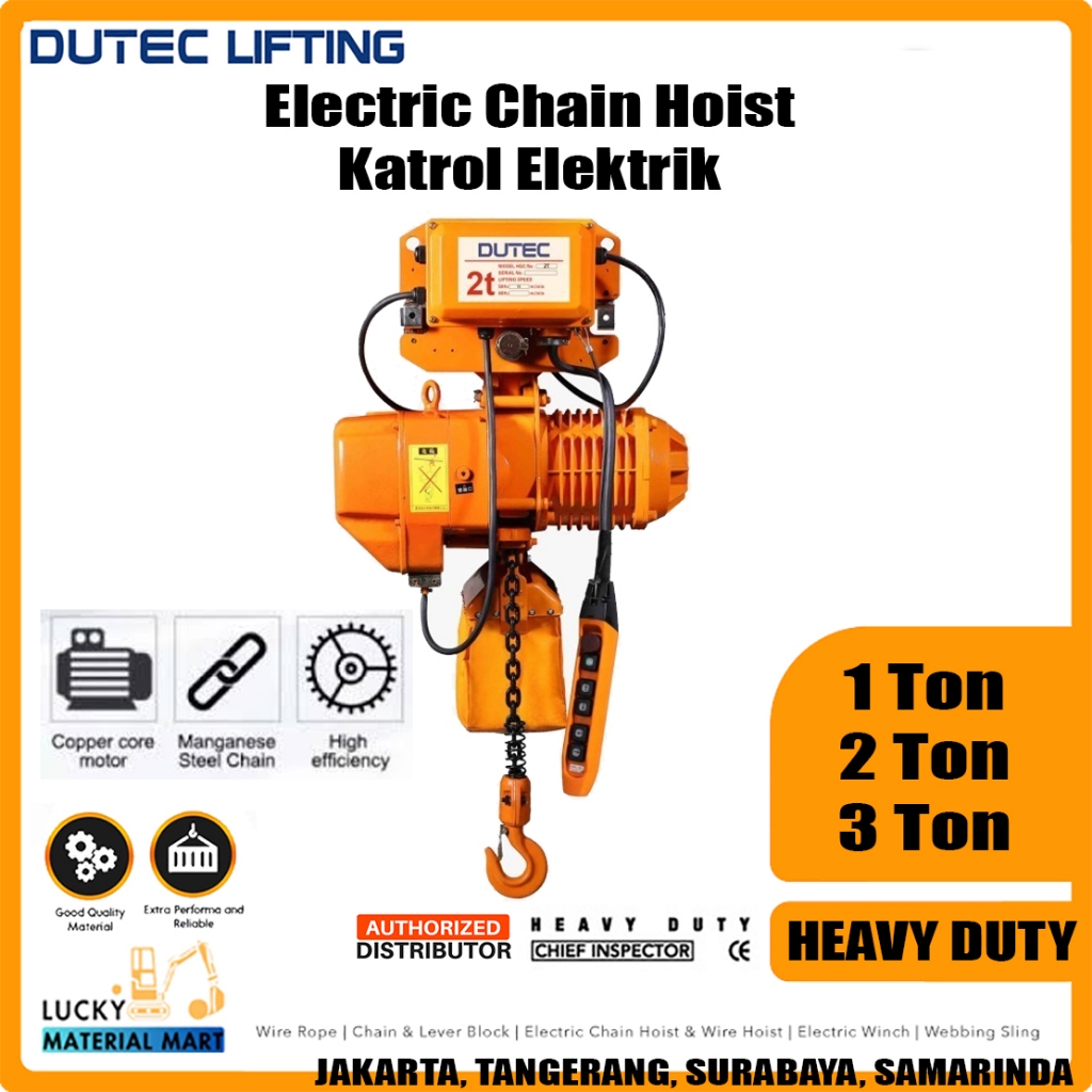 Electric Chain Hoist Model Rantai - Double/Single Chain Katrol Elektrik Listrik