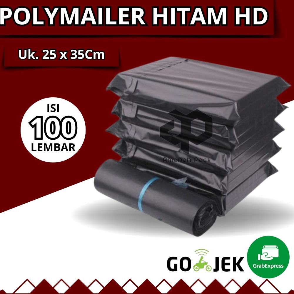 

PLASTIK POLYMAILER 25x35 GRADE D kantong packing HD sudah ada lem perekat