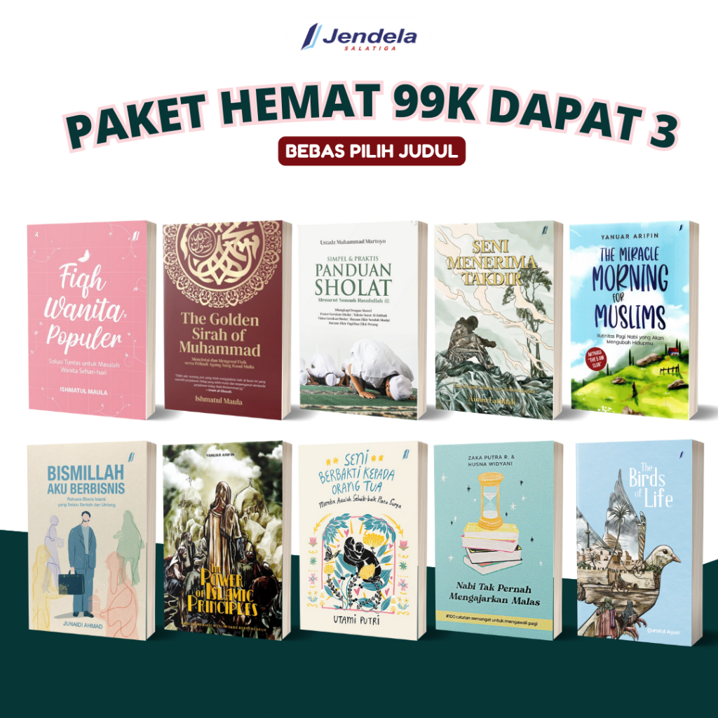 Bundling Paket Hemat Buku Motivasi Islam : Fiqh Wanita Populer, Tuntunan Sholat, Golden Sirah of Muh