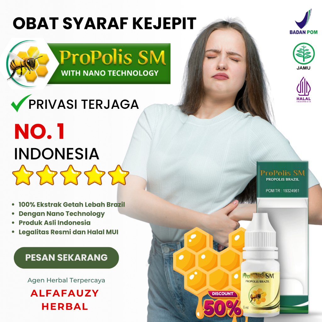 Obat Sakit Urat Syaraf Kejepit -Saraf Tulang Belakang Terjepit _ Propolis SM Brazil Original