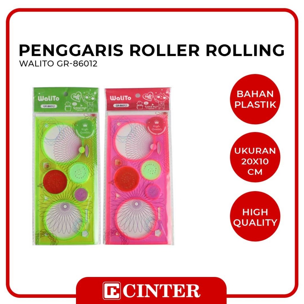 

WALITO - PENGGARIS GEOMETRI / PENGGARIS POLA GAMBAR BUNGA ROTARI/ ROL PLASTIK GEOMETRI 20CM GR-86012