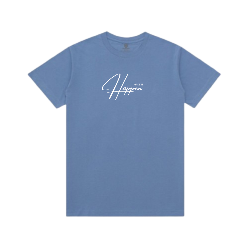 Blackwoods 1989 Kaos Pria Make It Happen Blue Denim