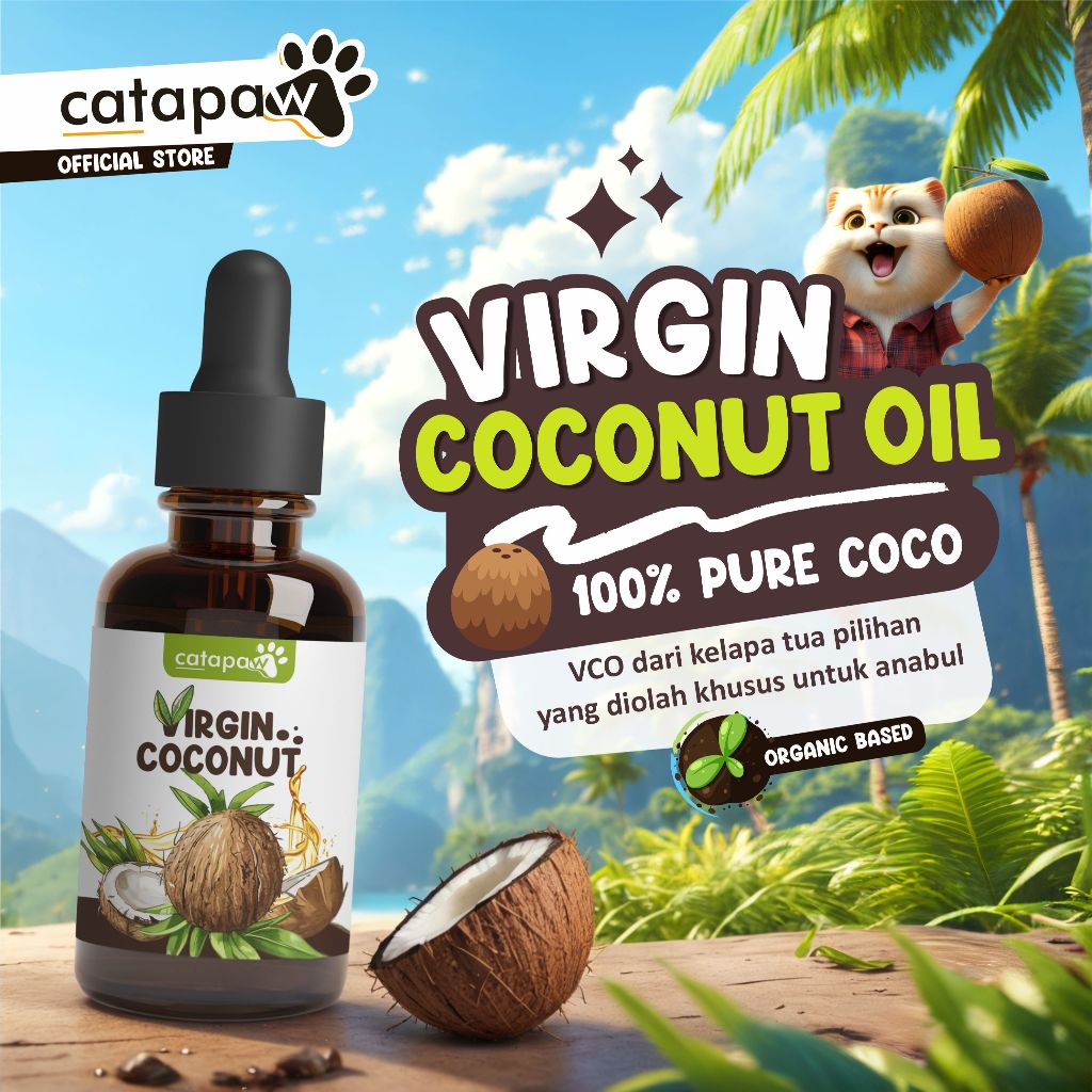 CATAPAW Virgin Coconut Oil Kucing VCO untuk Jamuran