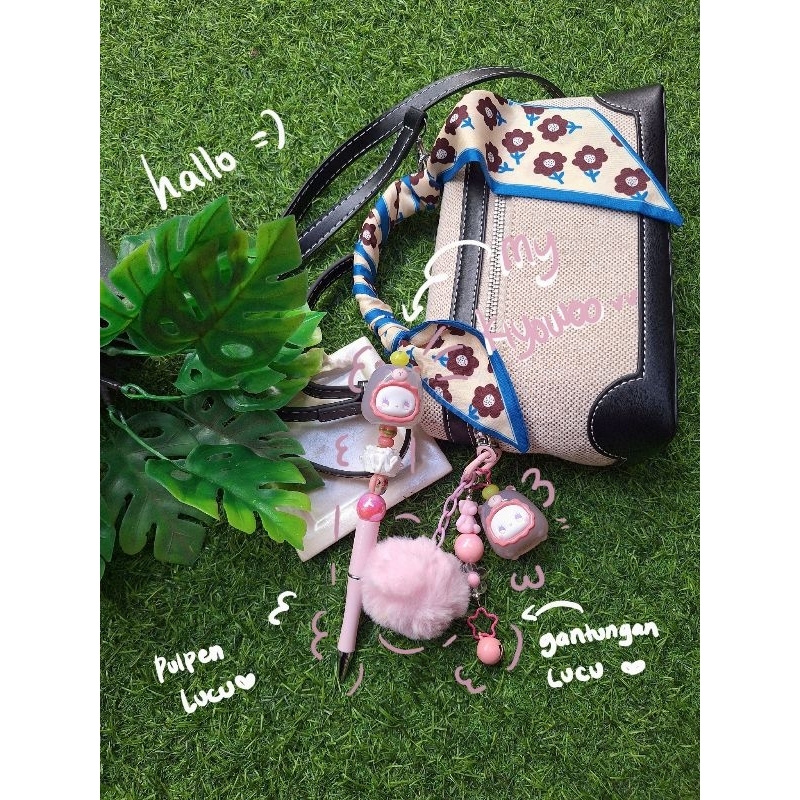 

set pen dan gantungan ema rua²zoo lucu/gemes/set