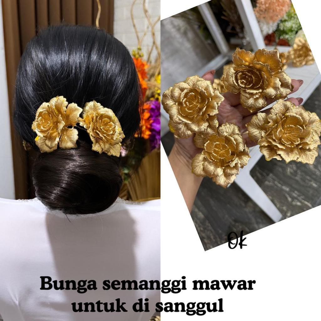 Hiasan Rambut Semanggi Bunga Mawar Sanggul Bali Modern Murah