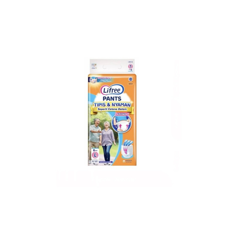 Lifree  Tipis & Nyaman Popok Celana Dewasa L 8 pcs