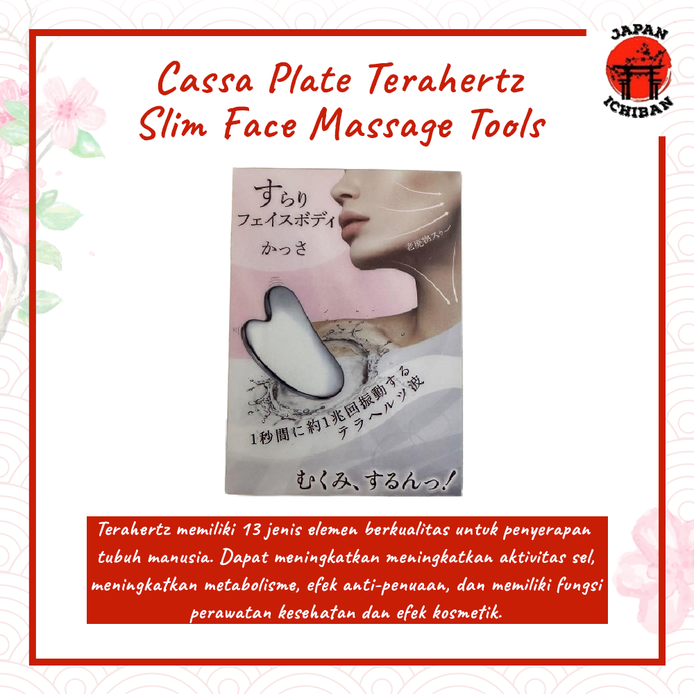 Cassa Plate Terahertz Wave Slim Face Body Kassa - Gua Sha Massage Tool Natural Jade Original Japan