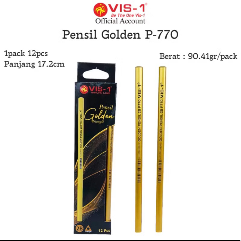 

Pensil Golden 2B VIS-1 kode P-770/Pensil