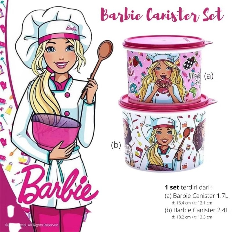 Barbie Canister Set Tupperware