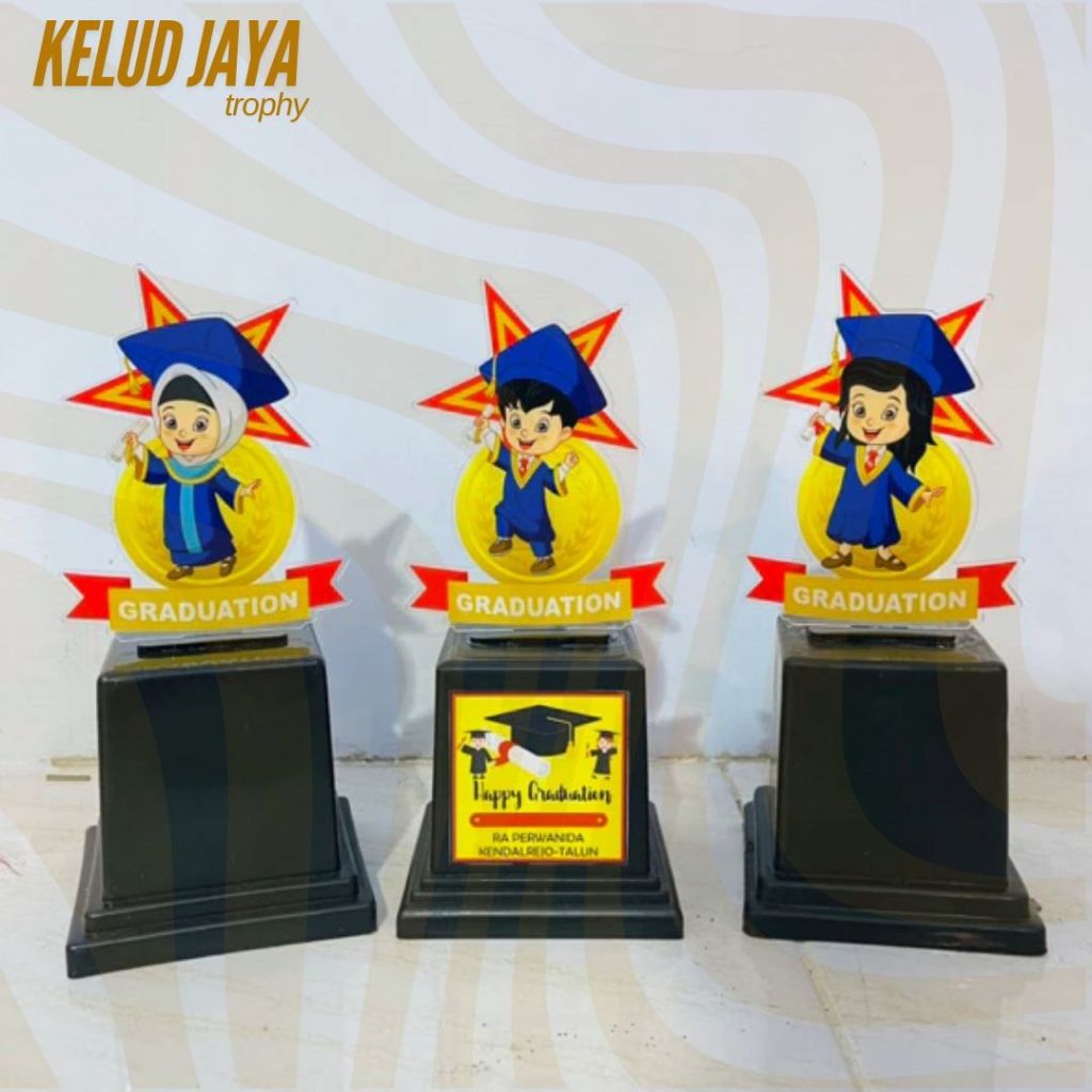 Piala Wisuda TK Model Bintang Plakat Wisuda Anak Model Bintang Toga Piala Wisuda Akrilik Custom