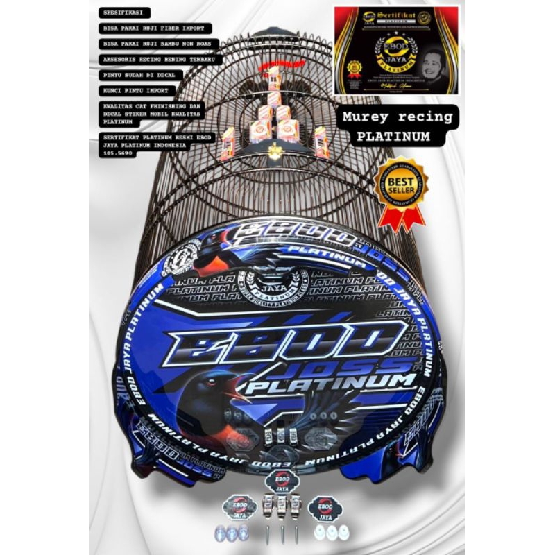 Sangkar Murai Ebod Jaya PVC Water Decal No 2 Fullset