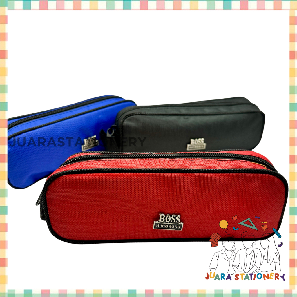 

(1382) JUARASTATIONERY Tempat Pensil Seleting Polos / Tepak Pensil Tempat Alat Tulis