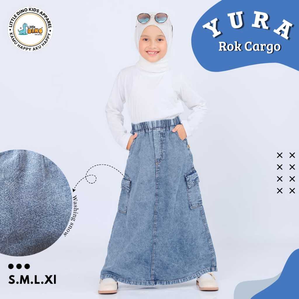 Rok Cargo Jeans Anak Perempuan