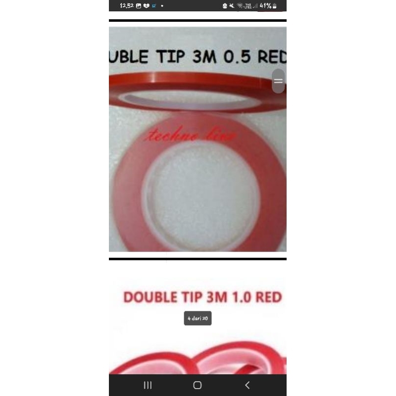 

DOUBLE TIP 3M 0.2 RED