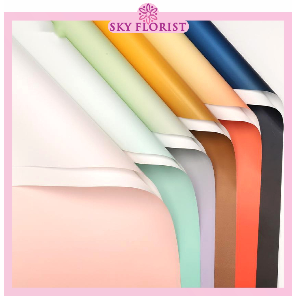 

Flower Wrapping Gradient Color Cellophane Waterproof Kertas Buket Bunga Dua Warna KB6201