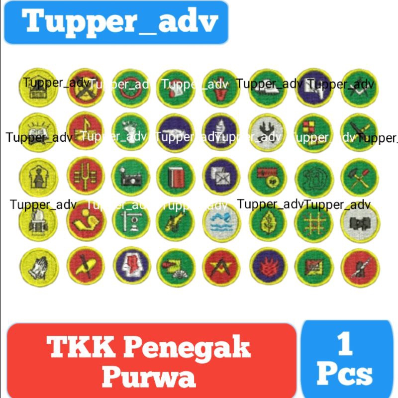 Tkk Penegak Purwa (BULAT KUNING) Lengkap Wajib & Non Wajib Bordir / Bed Tkk Pramuka Penegak Purwa / 