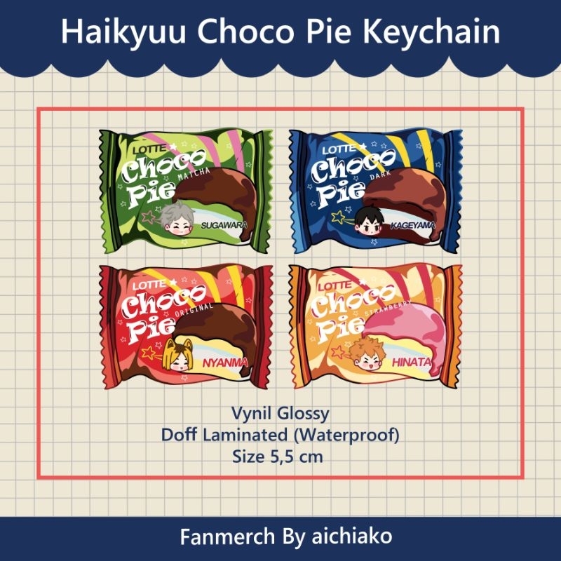 

Sticker Die Cut Glitter Anime Haikyuu Choco Hinata Shouyo Pie By Aichiako