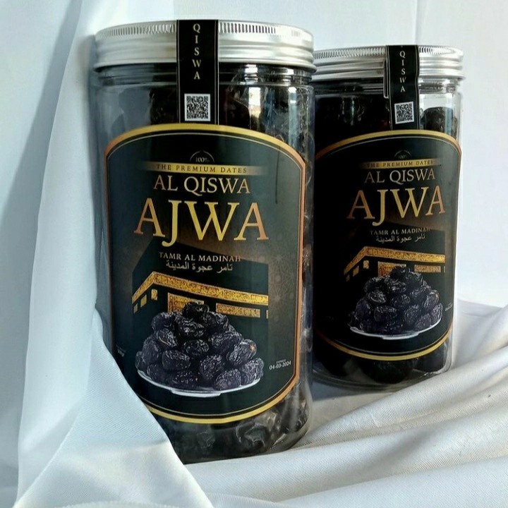 

Kurma Ajwa Premium Al Qiswa 500gr | Kurma Nabi Super Premium ( Kurma Ajwa Kemasan Toples )