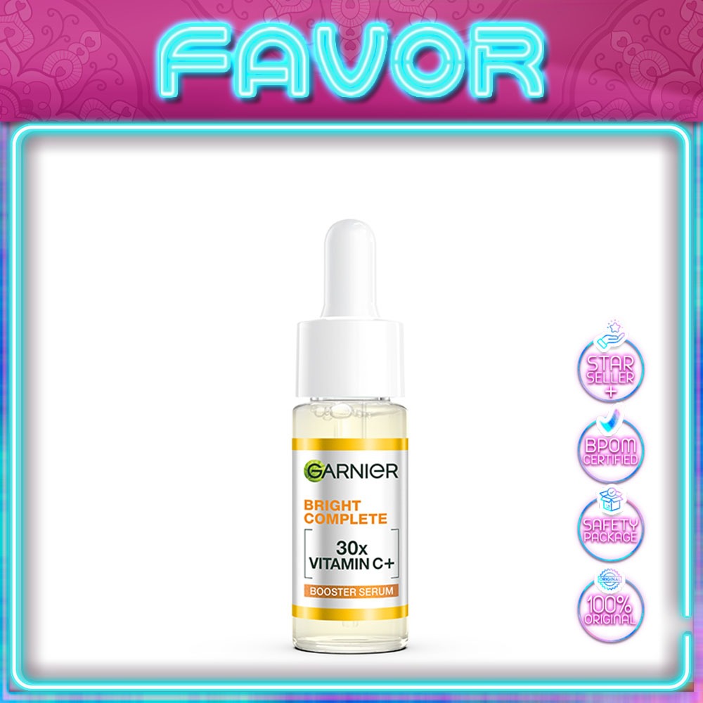 Garnier Bright Complete Vitamin C 30x Booster Serum Skin Care - 15ml (Cepat Cerahkan Noda Hitam & Sa