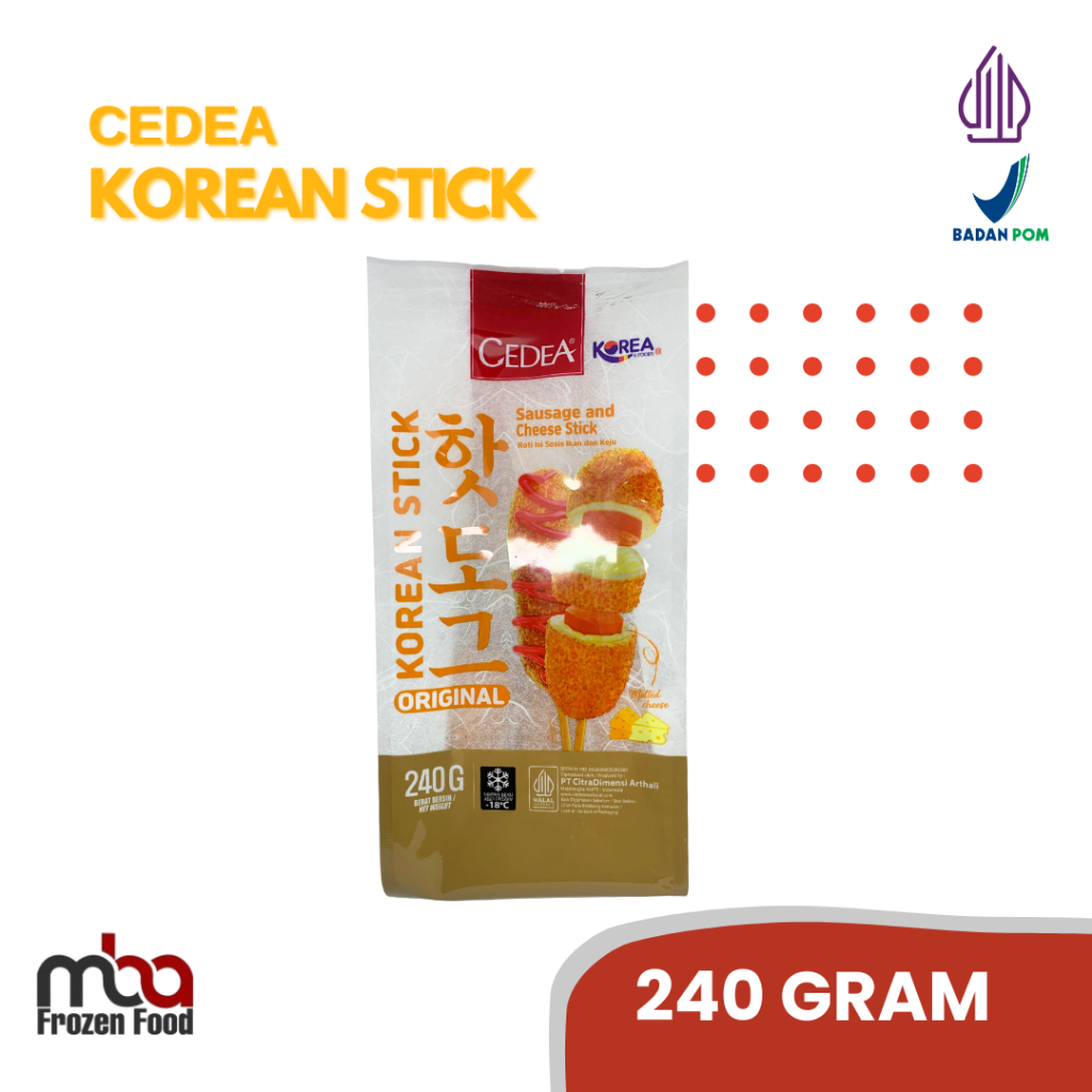 

Cedea Korean Stick 240 Gram /Sosis /Ikan /Keju /Sosiskeju /Corndog /Korea /Drakor /Roti /Snack /Camilan /Nuggetikan /Mozzarella /Sosisikan /Udang