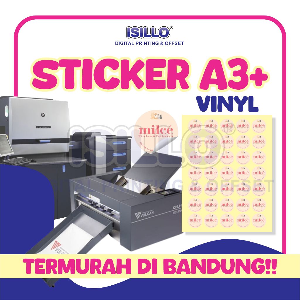 

CETAK STICKER A3+ KISS CUT DIE CUT | VINYL MURAH CEPAT [BACA DESKRIPSI PRODUK]