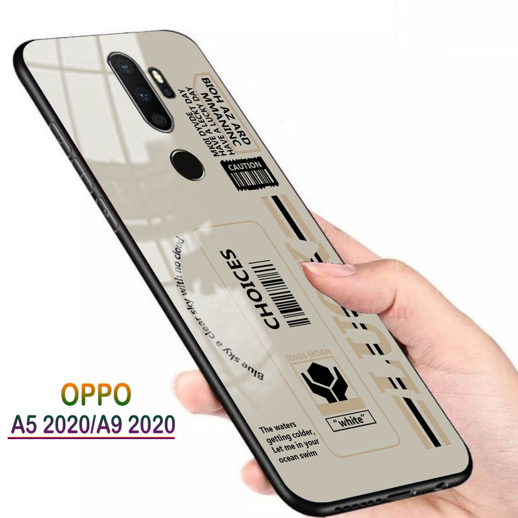 Softcase Glass Kaca | Case Kaca | Casing Kaca | OPPO A5 2020, A9 2020 [ S116 ].