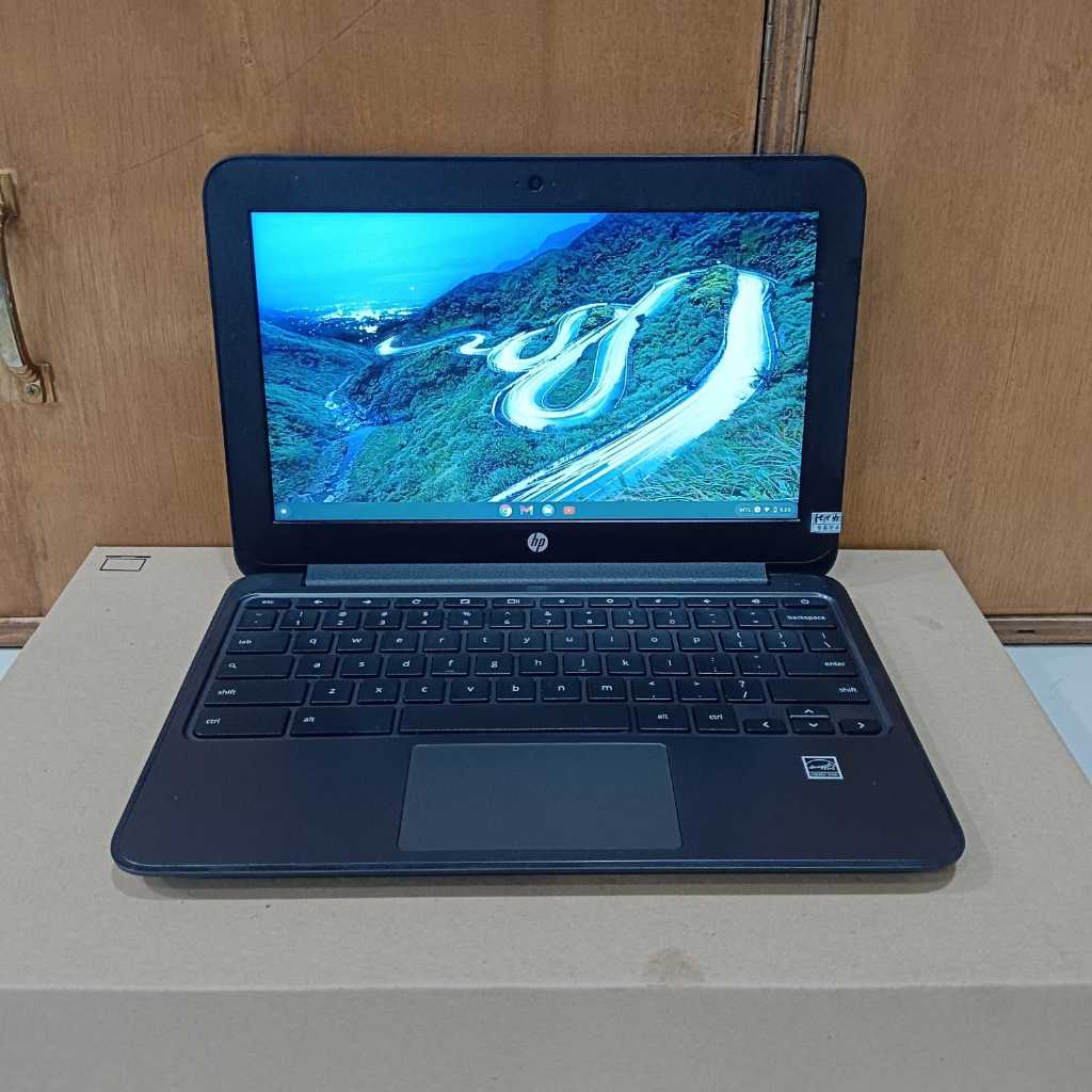 HP ChromeBook 11 G4, OS Chromebook, Slim, Lengkap, Grey