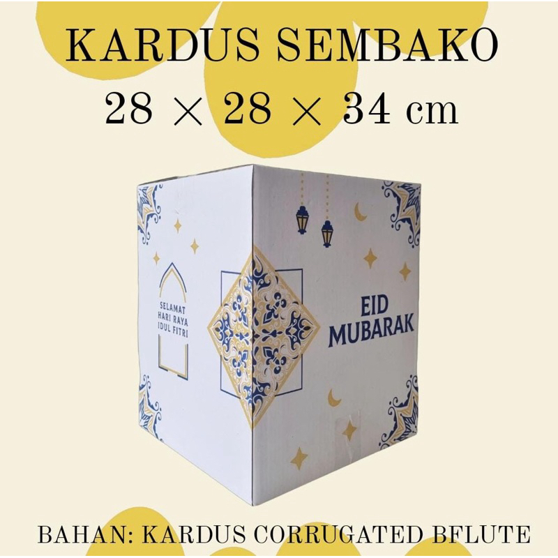 

(MIN ORDER 5 PCS) DUS SEMBAKO IDUL FITRI LEBARAN 28x28x34 / BOX PARCEL HAMPERS