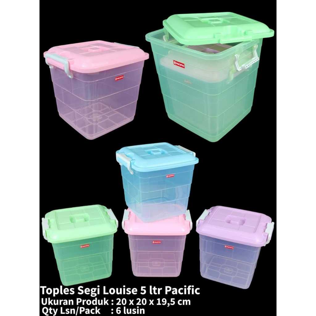 (3 PCS ) TOPLES SEGI PACIFIC 5 LITER | TOPLES SEGI | TOPLES KOTAK | TOPLES BESAR | TOPLES PLASTIK | 