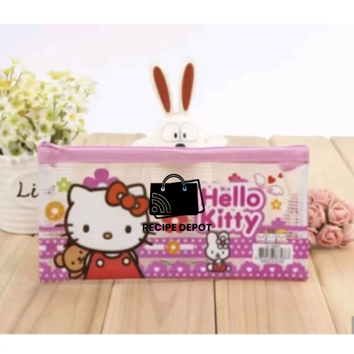 

Pouch Poch Dompet Mini Zipper Tempat Wadah Pen Pensil Make Up Karakter Kartun Hello Kitty Lucu Cute