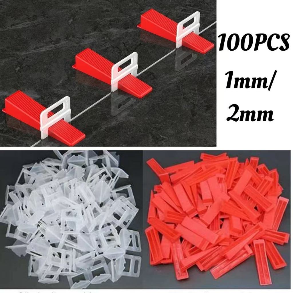 100 Pcs Alat Perata Keramik Wedges Wedge Tile Leveling System Spacer Granit Nat Keramik Leveling Gra