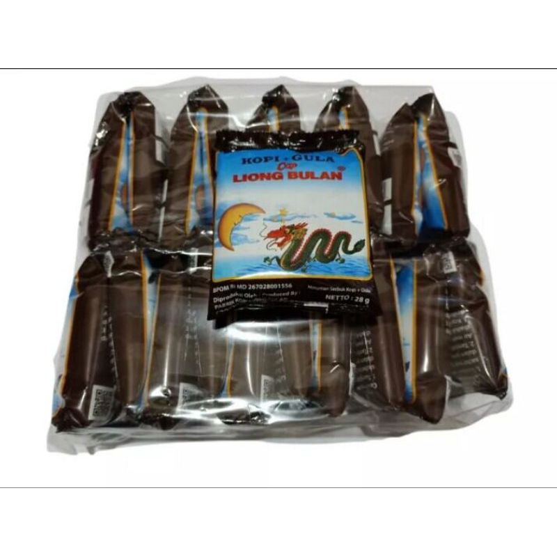 

kopi liong bulan 1pack isi 20 biji ,kopi plus gula