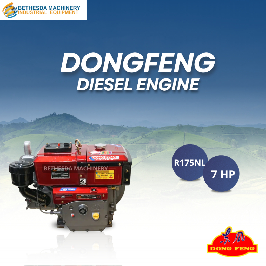 Diesel Dongfeng 7 HP Mesin Penggerak Solar 7 PK R 175 NL