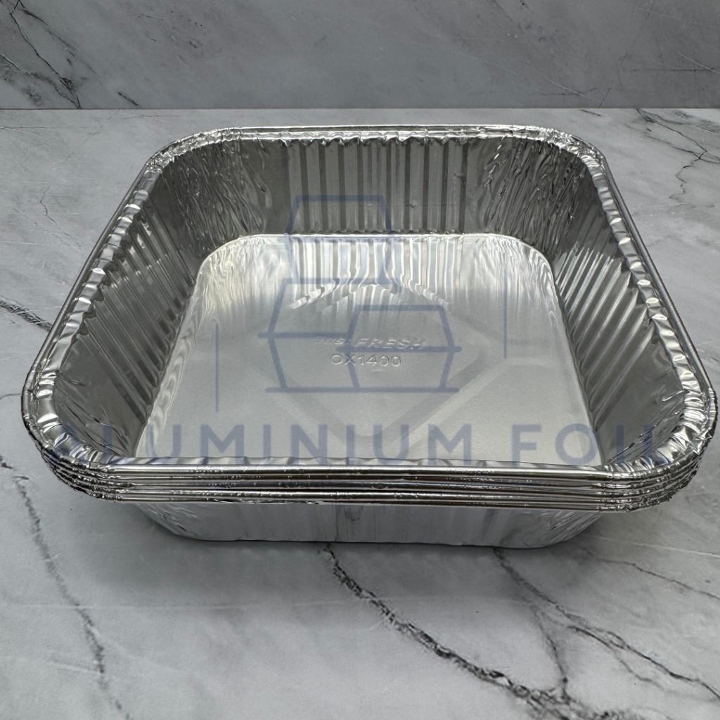 Aluminium Foil Cup Ox 1400 Ukuran Besar 20x20  Untuk Tempat Mie Spageti Carbonara
