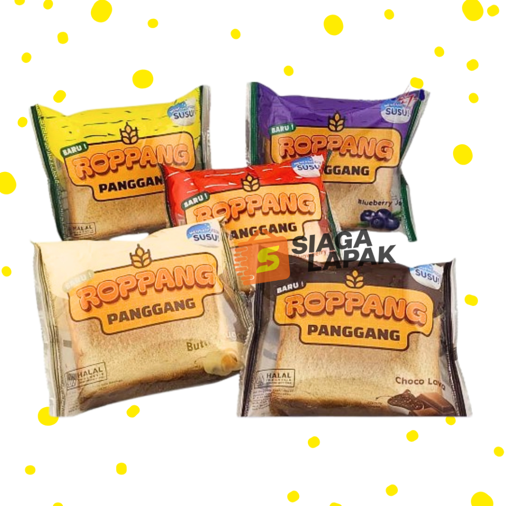 

Roti Roppang Panggang 65gr All Varian Rasa Coklat Butter Stroberi Bluberi