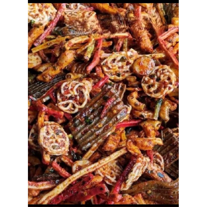 

Seblak Campur Viral 1 KG / Seblak Mix Bantat / Seblak pedas daun jeruk / seblak campur bantat 1 kg