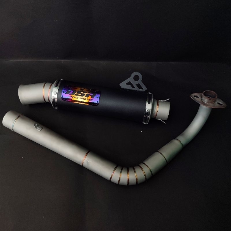 Knalpot Leher Ceklis Model Salemba Sanblast Coating AEROX MIO VARIO BEAT NMAX ORIGINAL DSR