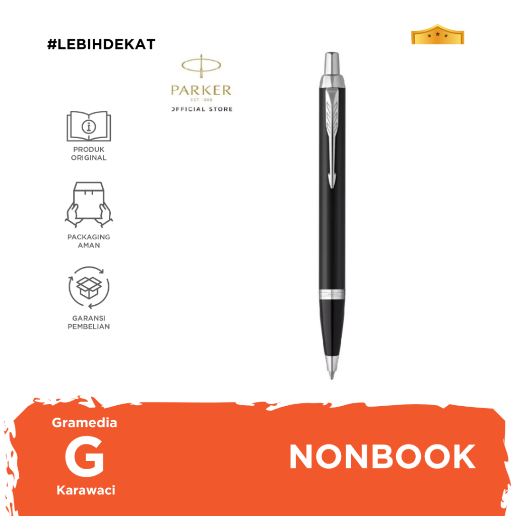 

Gramedia Karawaci - Parker Im Black Chrome Trim Ballpoint