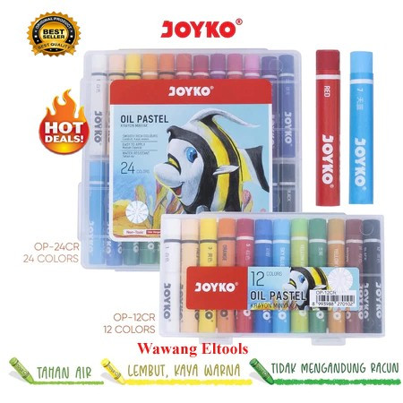 

[ 1 SET ] Crayon Krayon Oil Pastel Joyko Mini OP-CR (Ukuran KECIL) - 12 WARNA