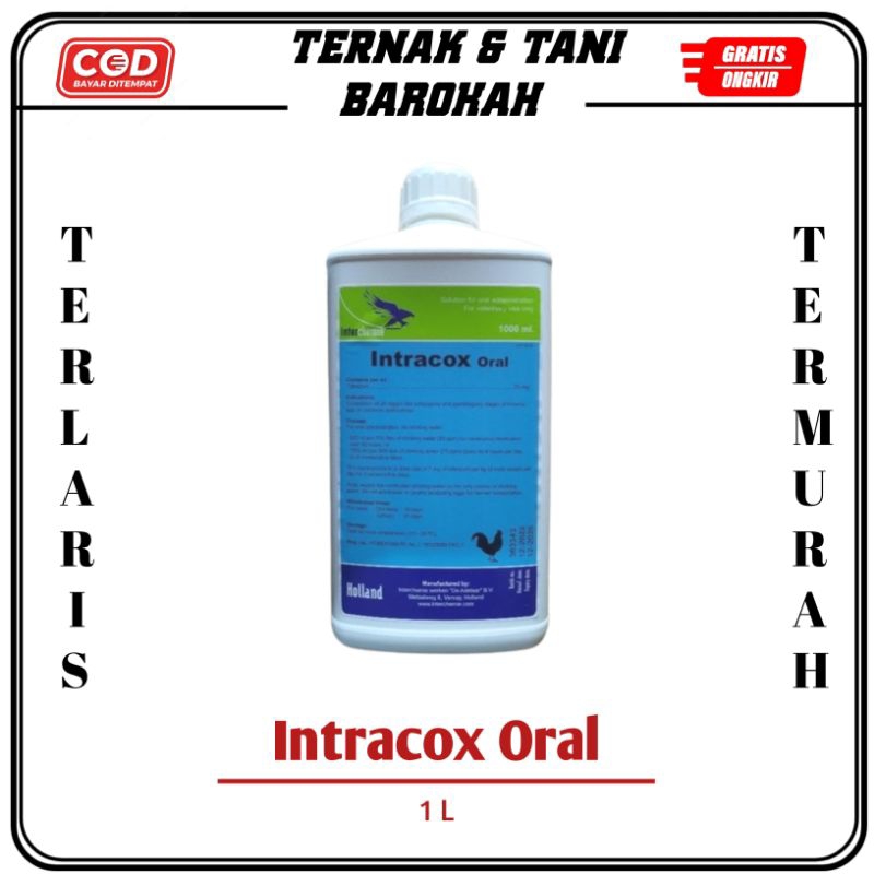 Intracox oral 1000ml obat coccidiosis koksi ayam burung kelinci