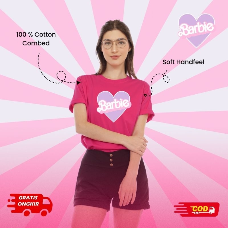 Kaos Wanita Twinklingcloth Love Pink Baby Dan Fanta