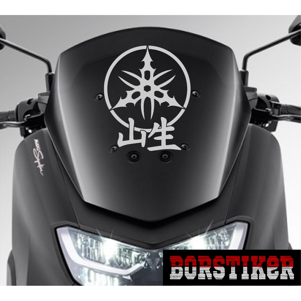 stiker yamaha nmax visor tulisan jepang sticker cutting
