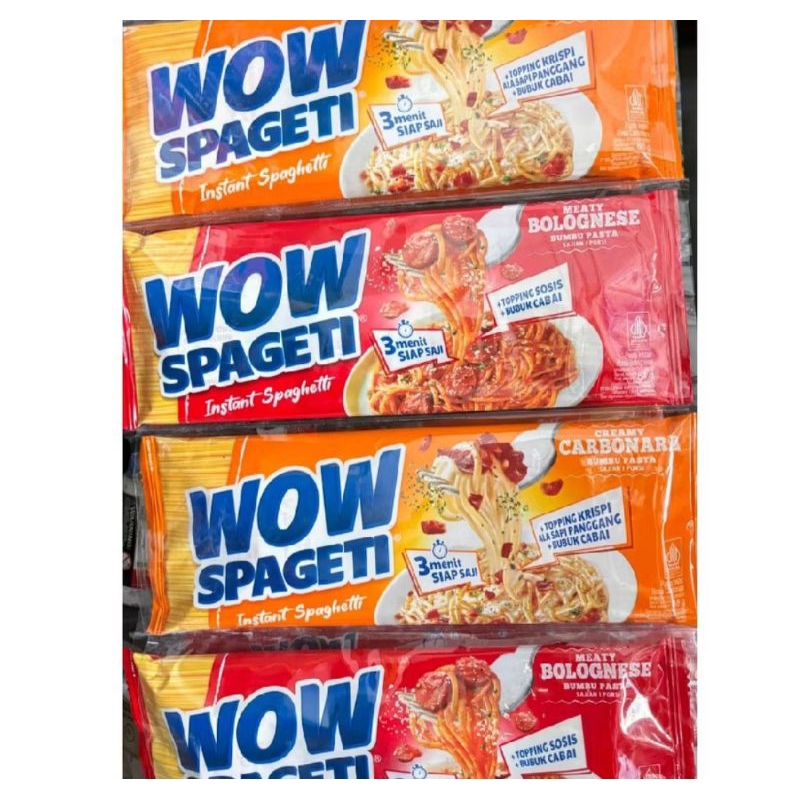 

WOW SPAGETI // MI INSTAN // CARBONARA // BOLOGNESE