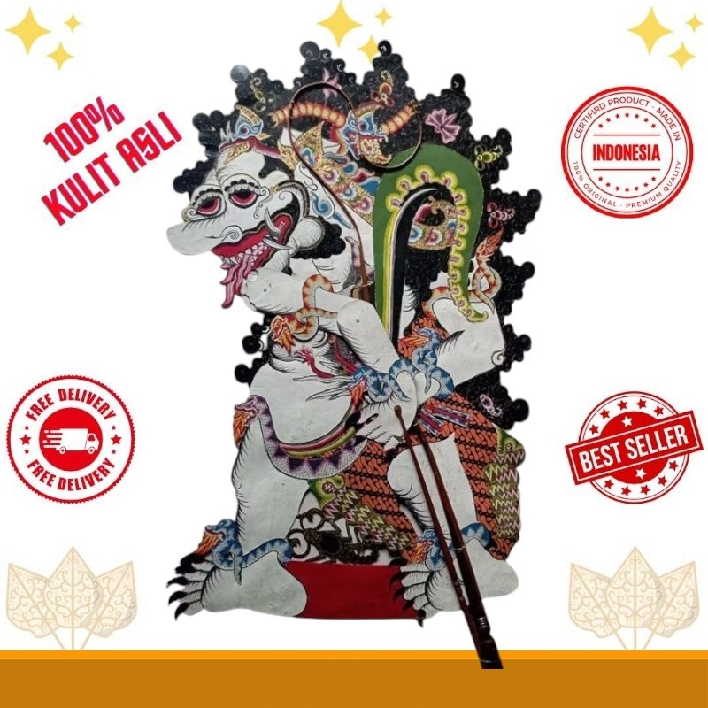 Wayang Kulit Buto Triwikromo Jumbo Alusan Jumbo Ukuran 1 Meter