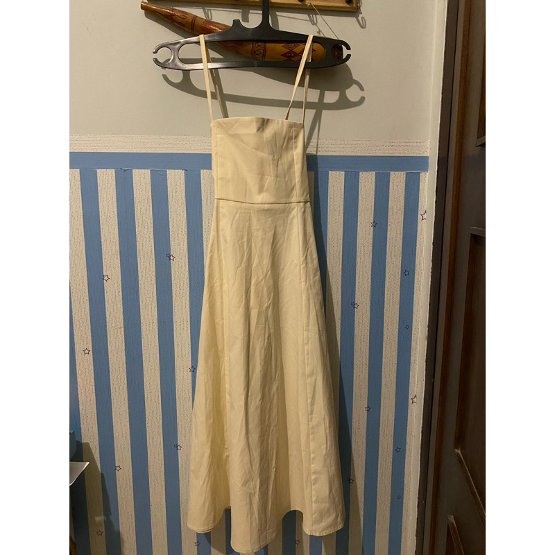 Dress midi korea putih tali