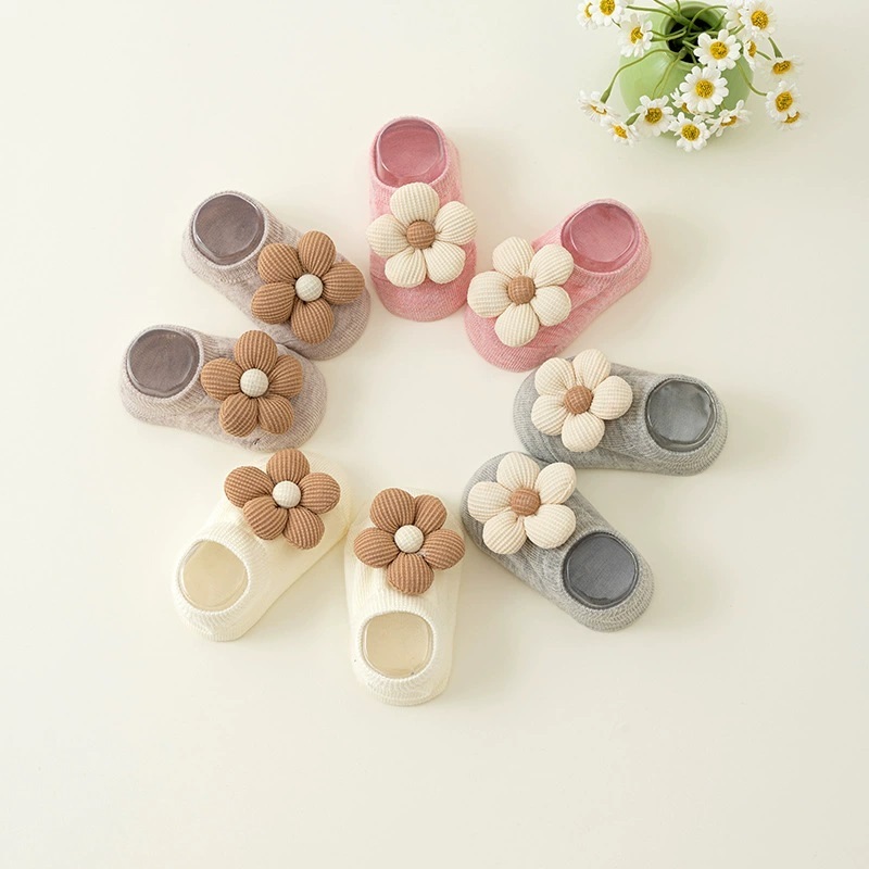 Kaos Kaki Korean Style Baby Girl Newborn Flower JunDW