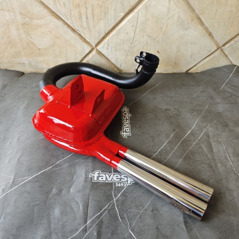 Knalpot Bigbox Vespa Double Silencer Model Sip Road Drc Victory