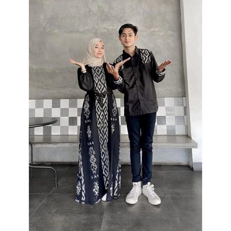 COUPLE TENUN - COUPLE LEBARAN - KEMEJA TENUN - DRESS TENUN