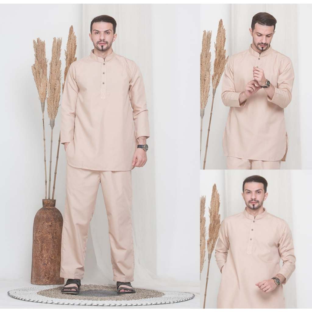 Koko Stelan Hadi Baju Koko Satu Set Baju Koko Lengan Panjang Pakaian Muslim Pria Terbaru Baju Muslim